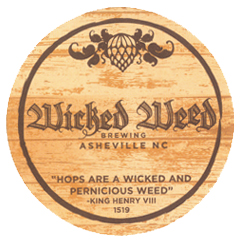 Wicked Weed Brewing Coaster Art