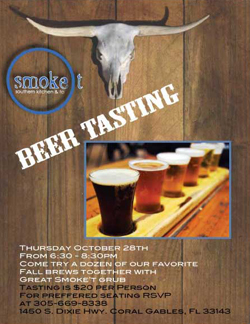 Smoke't BBQ Beer Tasting Flyer